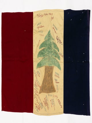 Item #145940 A flag of French Mandate Lebanon, signed by 21 Australian soldiers on the occasion...