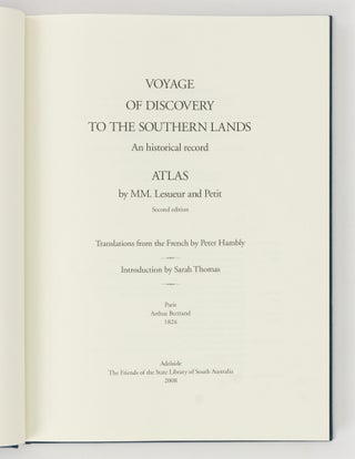 Voyage of Discovery to the Southern Lands by François Péron, continued by Louis de Freycinet. Second Edition, 1824