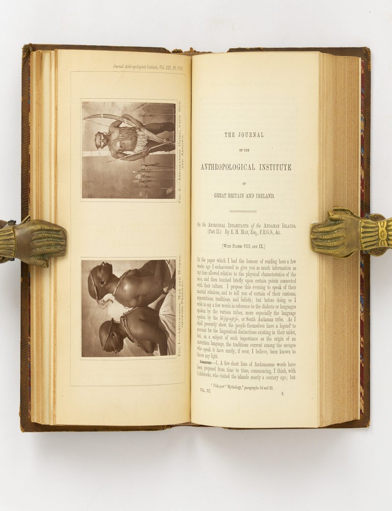 Item #146147 On the Aboriginal Inhabitants of the Andaman Islands. [Contained in] The Journal of the Anthropological Institute of Great Britain and Ireland, Volume XII. Andaman Islands, E. H MAN.