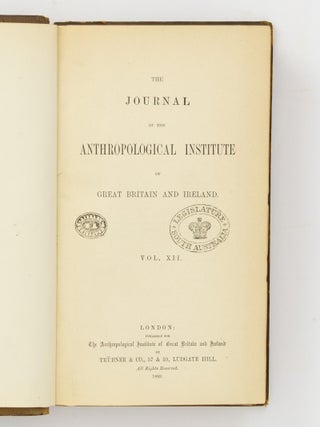 On the Aboriginal Inhabitants of the Andaman Islands. [Contained in] The Journal of the Anthropological Institute of Great Britain and Ireland, Volume XII