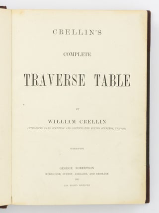 Crellin's Complete Traverse Table