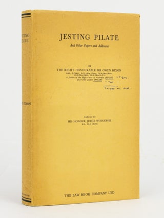 Item #146361 Jesting Pilate and Other Papers and Addresses. Collected by His Honour Judge...