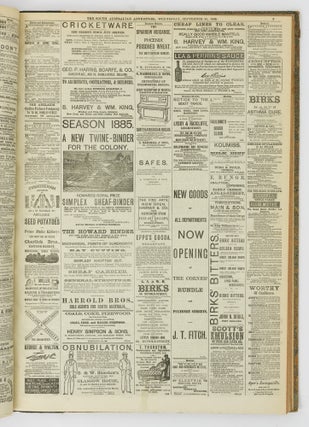The South Australian Advertiser. Volume XXVIII, Number 8384, Tuesday 1 September 1885 to Volume XXVIII, Number 8436, Saturday 31 October 1885