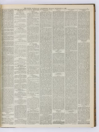 The South Australian Advertiser. Volume XXVIII, Number 8384, Tuesday 1 September 1885 to Volume XXVIII, Number 8436, Saturday 31 October 1885