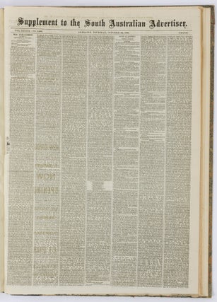 The South Australian Advertiser. Volume XXVIII, Number 8384, Tuesday 1 September 1885 to Volume XXVIII, Number 8436, Saturday 31 October 1885