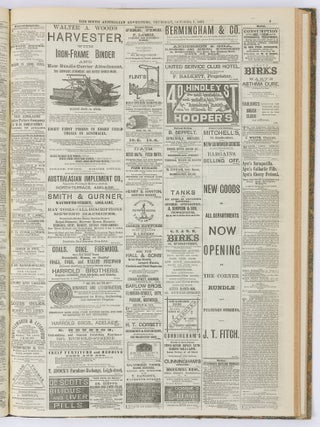 The South Australian Advertiser. Volume XXVIII, Number 8384, Tuesday 1 September 1885 to Volume XXVIII, Number 8436, Saturday 31 October 1885