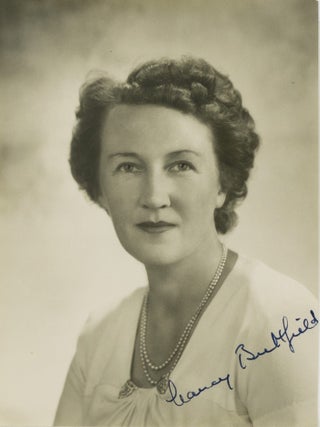 Item #146438 A signed portrait photograph of Nancy Buttfield, the first woman to represent South...