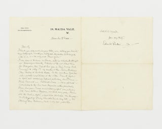 Item #146446 An autograph letter signed to an unnamed recipient, providing autobiographical...