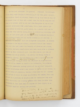 Pioneering. The Life & Work of the Hon. R.M. Collins MLC [typescript with manuscript corrections and addenda]