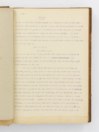 Pioneering. The Life & Work of the Hon. R.M. Collins MLC [typescript with manuscript corrections and addenda]