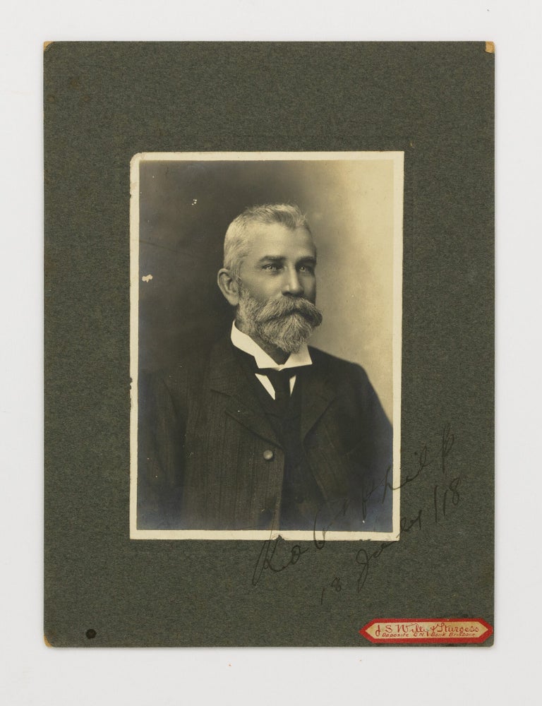 Item #146469 A signed portrait photograph of Sir Robert Philp (1851-1922), co-founder of shipping firm Burns, Philp & Co., and twice Premier of Queensland. Sir Robert PHILP.