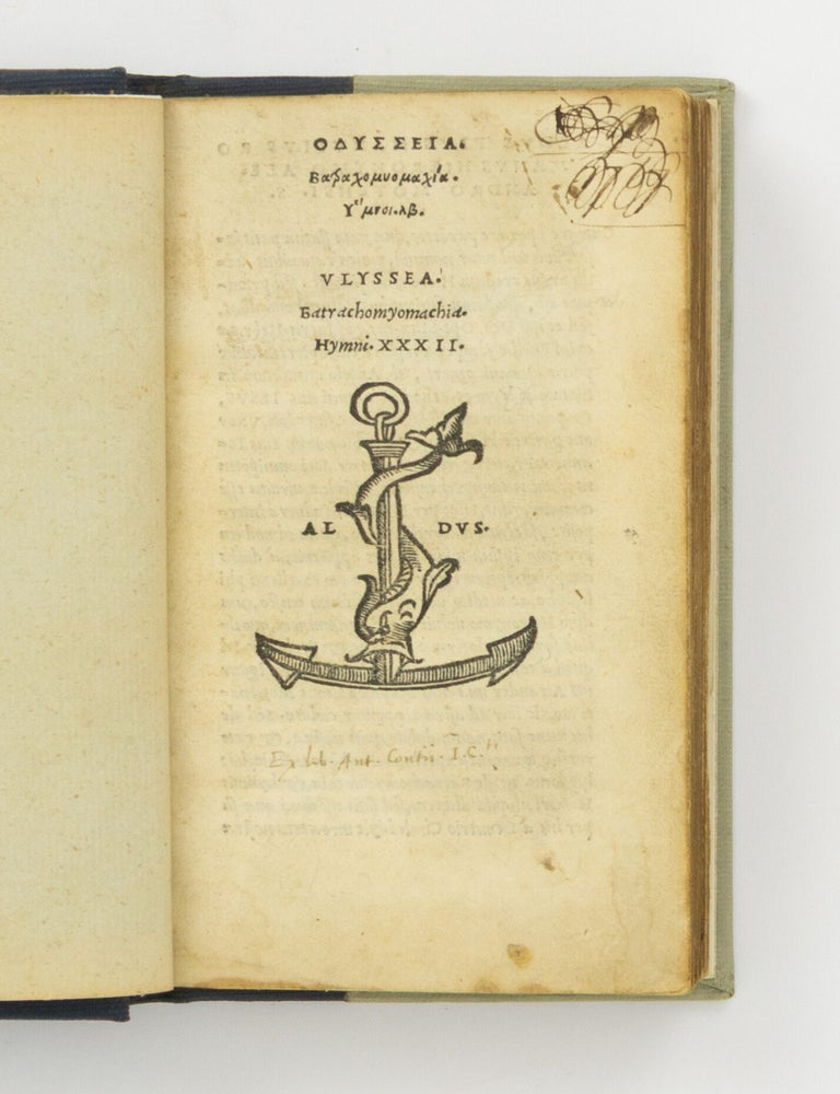 Item #146508 [The Odyssey] [Odysseia, Batrachomyomachia, Ymnoi 32]. Vlyssea, Batrachomyomachia, Hymni XXXII. HOMER.