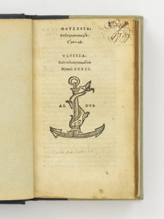 Item #146508 [The Odyssey] [Odysseia, Batrachomyomachia, Ymnoi 32]. Vlyssea, Batrachomyomachia,...