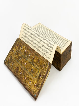 Item #146667 A large folding Burmese manuscript (pap tup or parabaik) with elaborately gilt and...