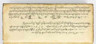 A large folding Burmese manuscript (pap tup or parabaik) with elaborately gilt and inlaid covers