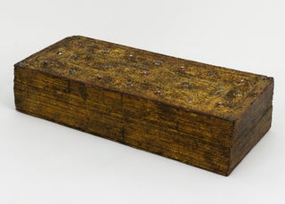 A large folding Burmese manuscript (pap tup or parabaik) with elaborately gilt and inlaid covers