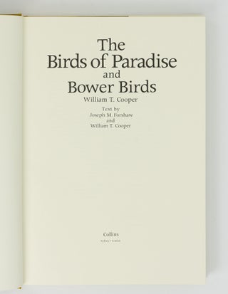 The Birds of Paradise and Bower Birds