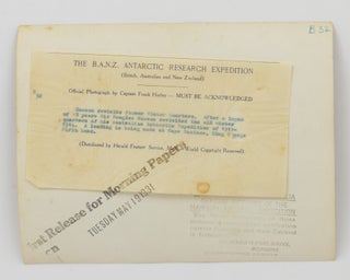 A group of ten photographs from Sir Douglas Mawson's British, Australian and New Zealand Antarctic Research Expedition (BANZARE), 1929-1931