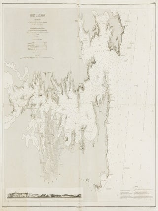 Port Jackson (Australie). Lev&eacute; en 1857, sous la Direction du Capitaine H.M. Denham de la Marine. Sydney Harbour, D&eacute;p&ocirc;t de la Marine.