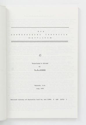 The Hermannsburg Chronicle (1877-1933)