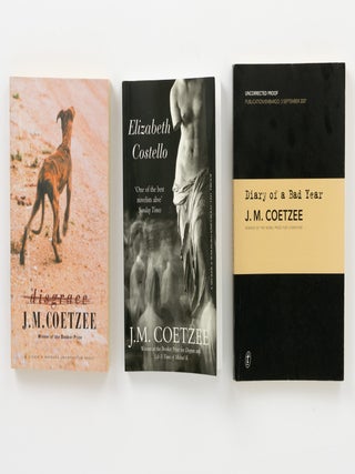 A collection of five uncorrected proof copies, all signed by the author on the title page, and all containing autograph corrections