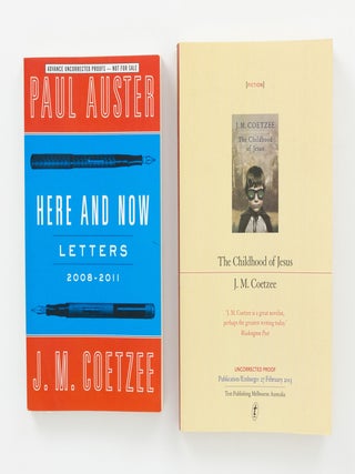 A collection of five uncorrected proof copies, all signed by the author on the title page, and all containing autograph corrections