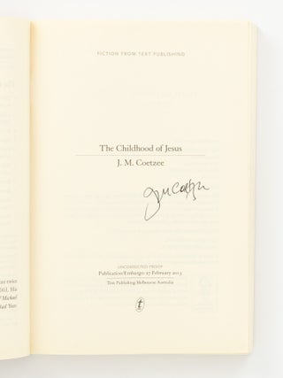 A collection of five uncorrected proof copies, all signed by the author on the title page, and all containing autograph corrections