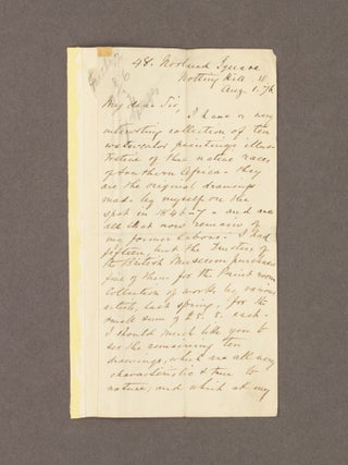 A unique offering of eighteen original watercolours of Rio de Janeiro and the peoples of Southern Africa, many unpublished, together with a significant autograph letter signed by the artist