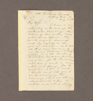 A unique offering of eighteen original watercolours of Rio de Janeiro and the peoples of Southern Africa, many unpublished, together with a significant autograph letter signed by the artist