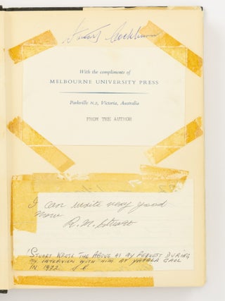 A group of documents and books relating to the case of Rupert Maxwell (Max) Stuart, including a very rare autograph note signed by Stuart himself