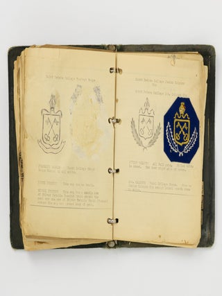 An extensive archive relating to embroidered crests produced by Mastakraft Hat and Cap Co., Adelaide for schools, sporting clubs, community organisations, companies and the military in South Australia, circa 1930s and 1940s
