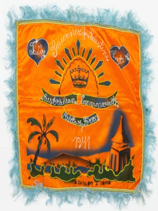 Seven embroidered silk cushion covers collected by Australian soldiers on active service during the Second World War