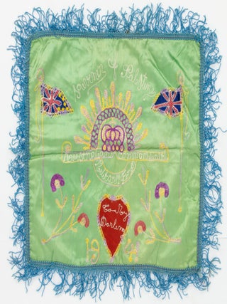 Seven embroidered silk cushion covers collected by Australian soldiers on active service during the Second World War