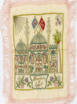 Seven embroidered silk cushion covers collected by Australian soldiers on active service during the Second World War