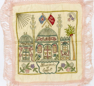 Seven embroidered silk cushion covers collected by Australian soldiers on active service during the Second World War