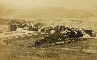 A large four-panel photographic panorama of Dunedin, Otago, New Zealand
