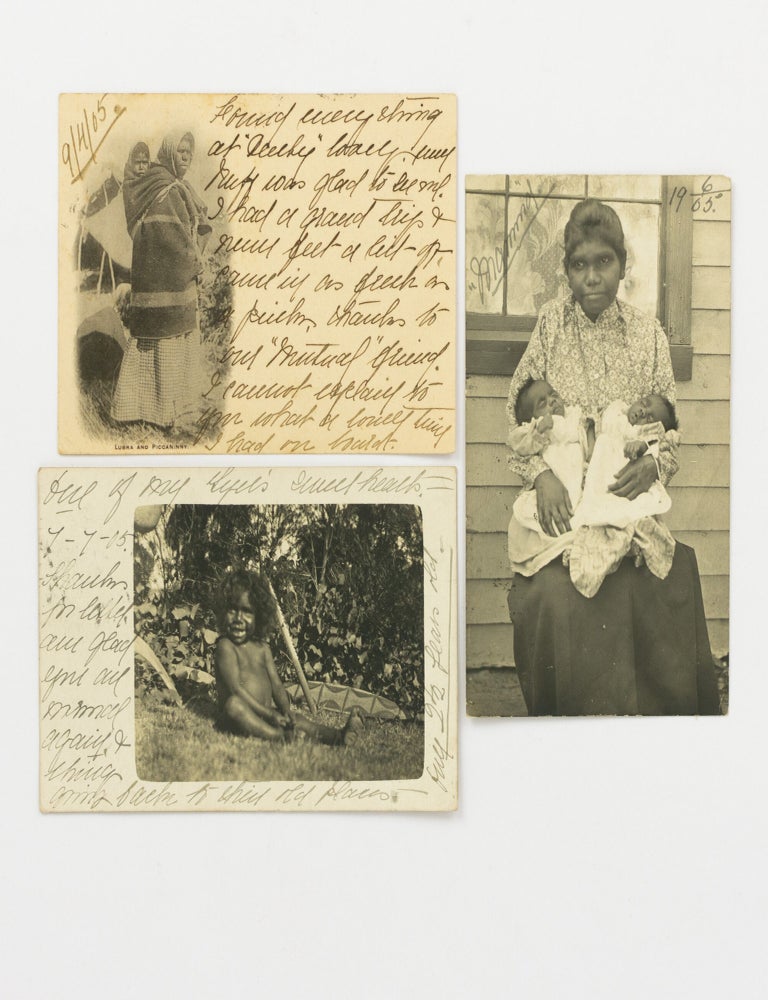 Item #146973 A group of three photographs of Indigenous women and children, with two possibly taken at Lake Tyers, Victoria, circa 1905. Indigenous Australian Portraits.