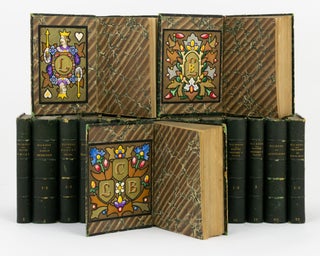 Item #147040 Seventeen volumes of Dickens' works, each with an elaborate illuminated...