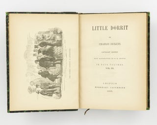 Seventeen volumes of Dickens' works, each with an elaborate illuminated bookplate for Charlotte Louise Burckhardt (1862-1892), the model for John Singer Sargent's famous portrait 'Lady with the Rose'