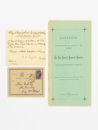 Handbook of Instructions for the Guidance of the Officers of the Elder Scientific Exploration...