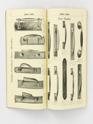 Robert Adams (Sidney J. Adams). Engineers and Brassfounders, Patentees and Manufacturers of Victor Door Springs and Hinges, Ventilating Gearing and Fanlight Openers, Panic Bolts and Fire Escape Apparatus .... [cover title]