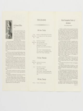 Visit of Sir Edmund Hillary K.B.E., June 1959, to the Royal Geographical Society of Australasia, South Australian Branch