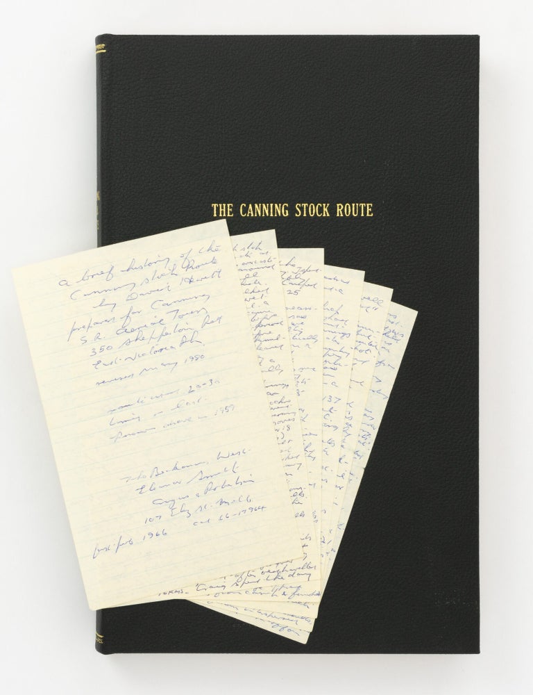 Item #147183 A bound volume of personal journals and photographs relating to a trip along the famous Canning Stock Route from Wiluna to Hall's Creek in June and July 1981. Canning Stock Route.