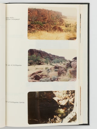 A bound volume of personal journals and photographs relating to a trip along the famous Canning Stock Route from Wiluna to Hall's Creek in June and July 1981