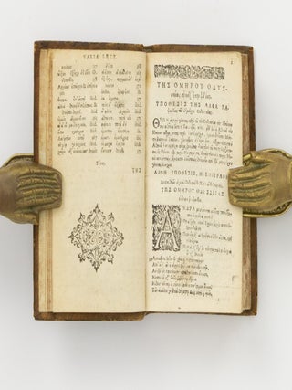 [The Odyssey] [Omerou Odysseia]. Homeri Odyssea; id est, de Rebus ab Vlysse gestis, un&agrave; cum Batrachomyomachia, Hymnis, & Epigrammatis
