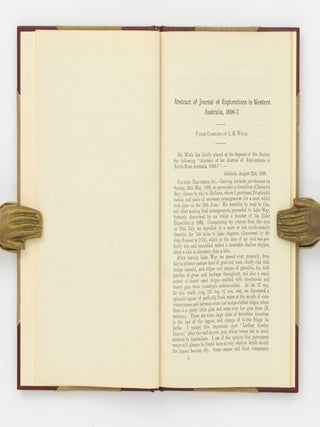 Abstract of Journal of Explorations in Western Australia, 1896-7. [An offprint from] Proceedings of the Royal Geographical Society of Australasia, South Australian Branch, Volume 3, 1888-9 to 1897-8