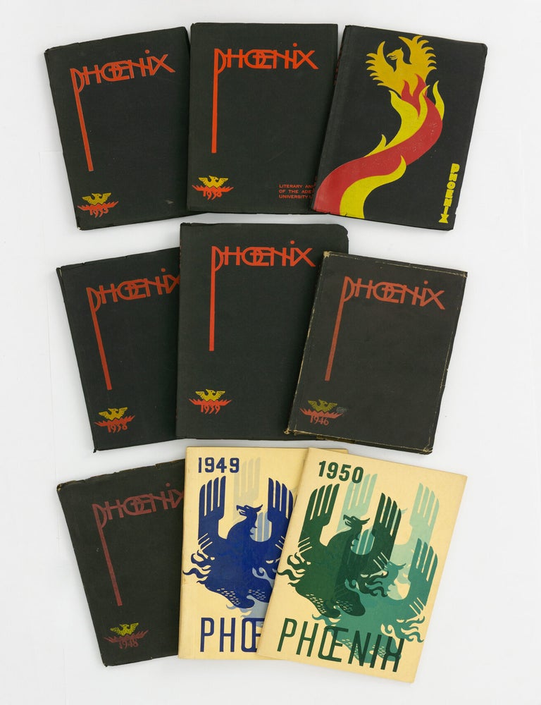 Item #147268 Phoenix. Published annually by the Adelaide University Students' Representative Council. 1935. [Together with the issues for 1936, 1937, 1938, 1939, 1946, 1948, 1949, and 1950 - the complete run of nine volumes]. 'Phoenix'.