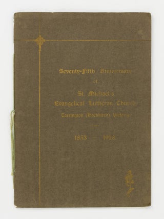 Seventy-Fifth Anniversary of St. Michael's Evangelical Lutheran Church, Tarrington...