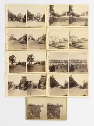 A group of nine stereographs of Sydney from the 'Peeps in Sunny New South Wales Stereoscopic...