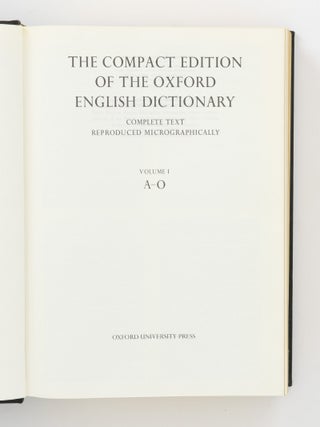 The 500th Anniversary Edition of the Oxford Reference Classics of the English Language [the complete set of eight volumes with the custom-made bookstand, as issued]